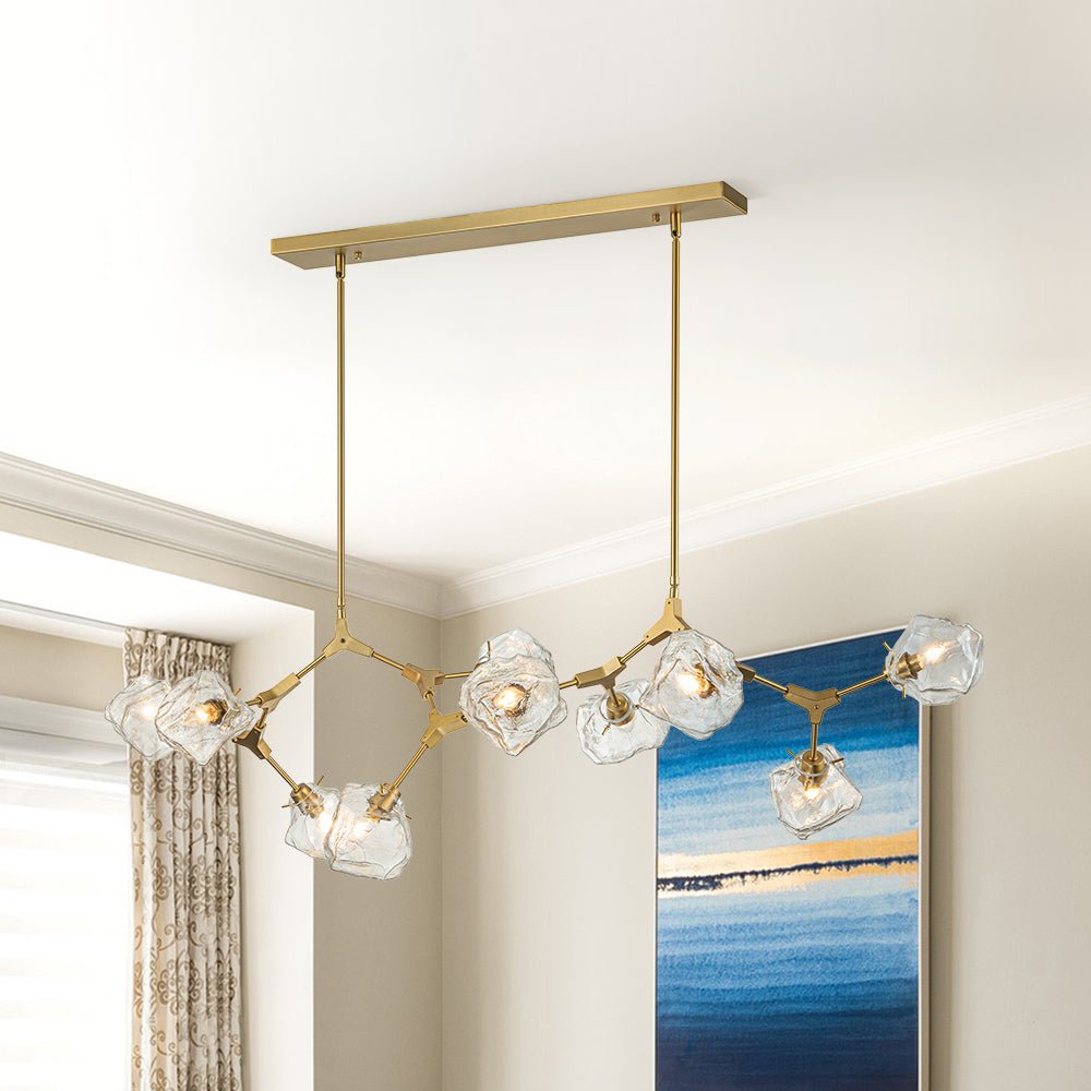 Ostunix Branch Frozen Ice Style Glass Pendant - Lamp Copper