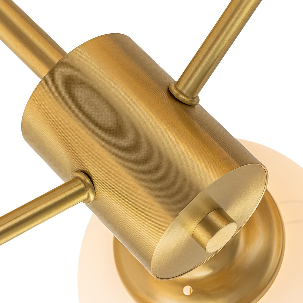 Blikari Modern Brass Opal Glass Semi Flush Mount - Lamp Copper