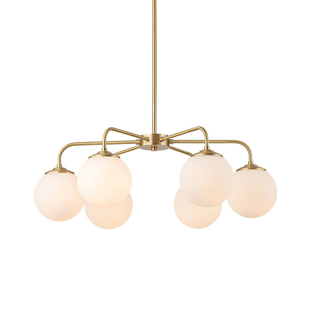 Kvall Modern Milky Metal Chandelier - Lamp Copper