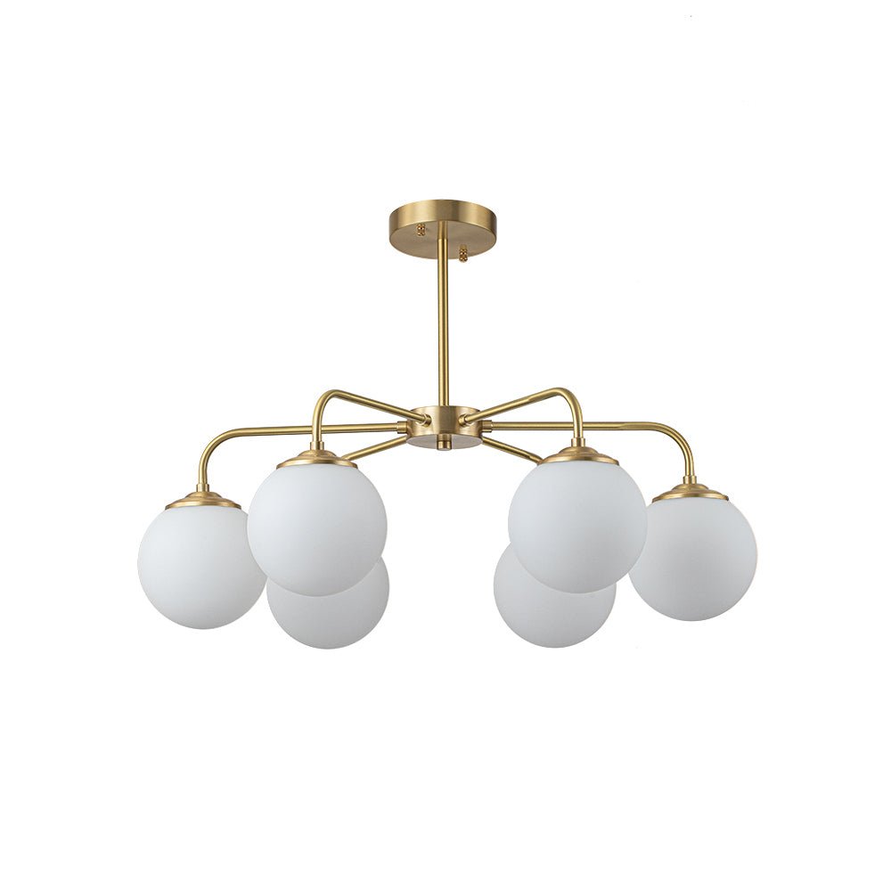 Kvall Modern Milky Metal Chandelier - Lamp Copper