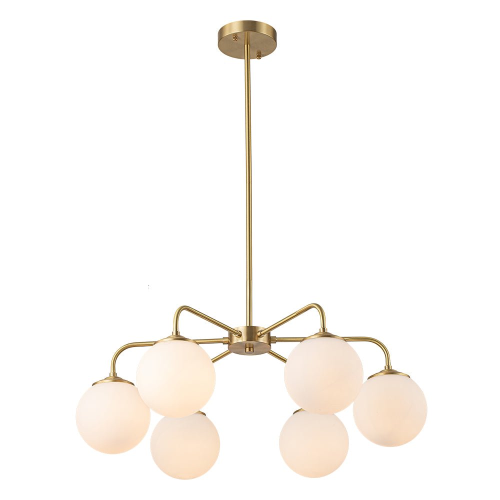 Kvall Modern Milky Metal Chandelier - Lamp Copper