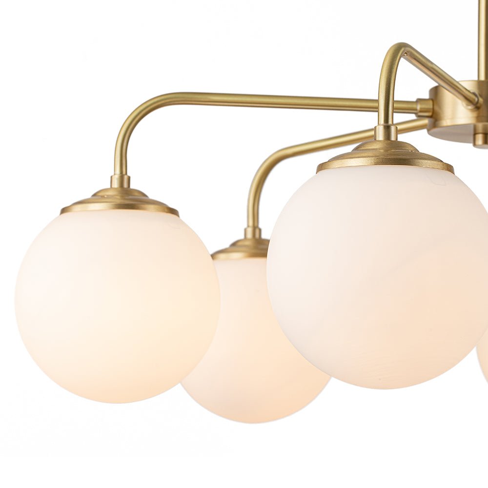 Kvall Modern Milky Metal Chandelier - Lamp Copper