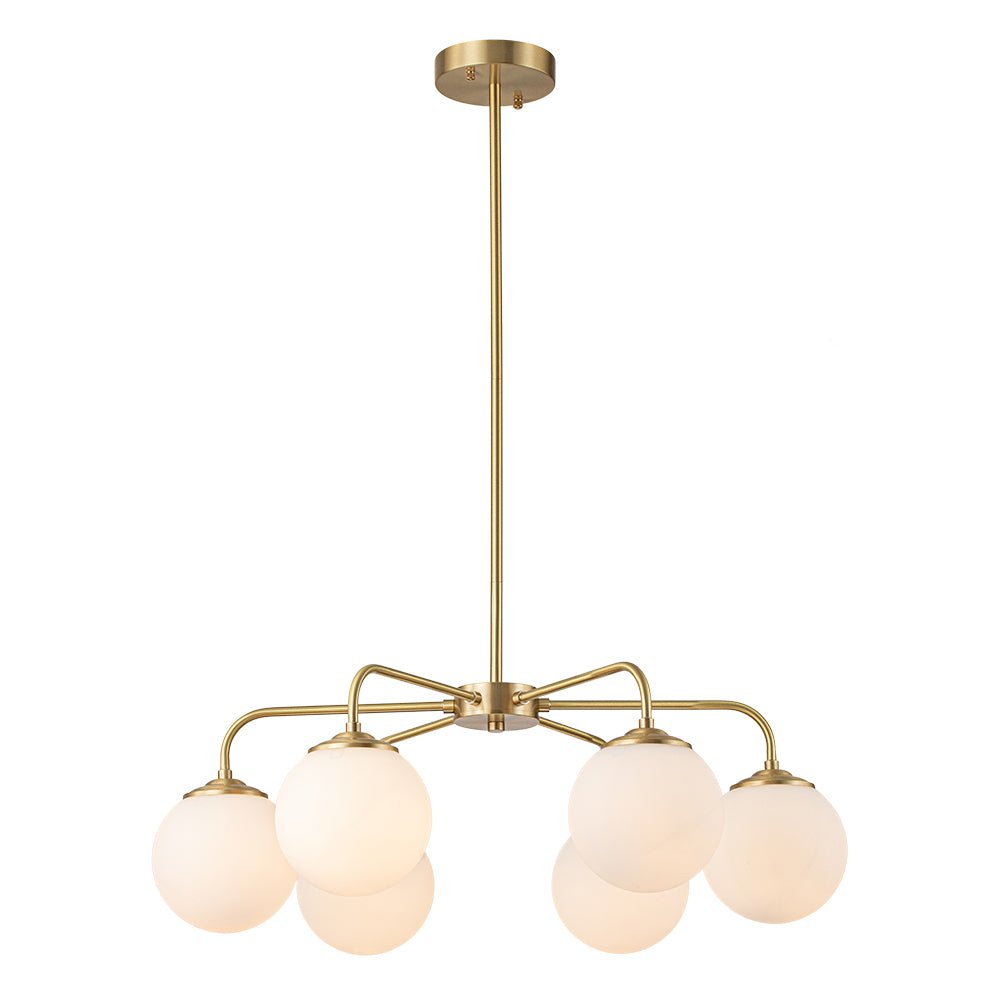 Kvall Modern Milky Metal Chandelier - Lamp Copper