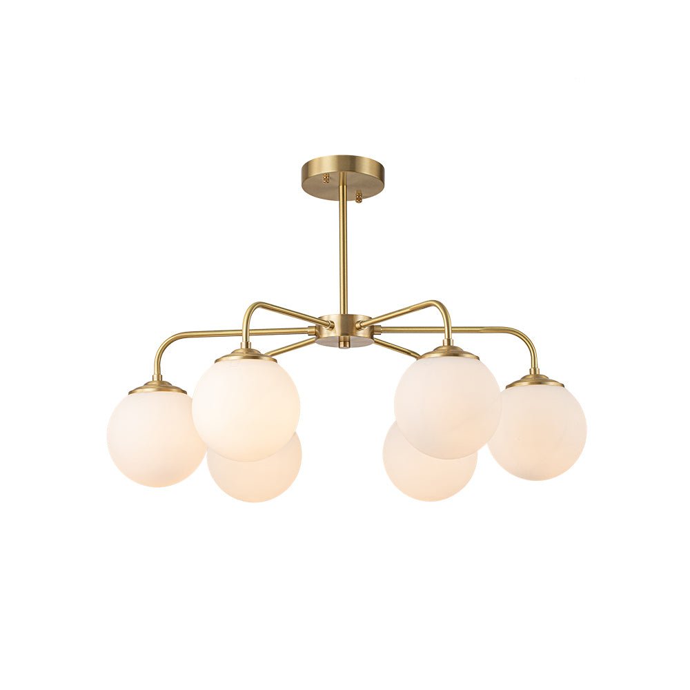 Kvall Modern Milky Metal Chandelier - Lamp Copper