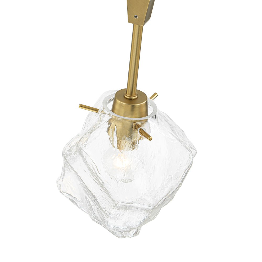 Vatnun Organic Branch Frozen Ice Style Glass Chandelier - Lamp Copper