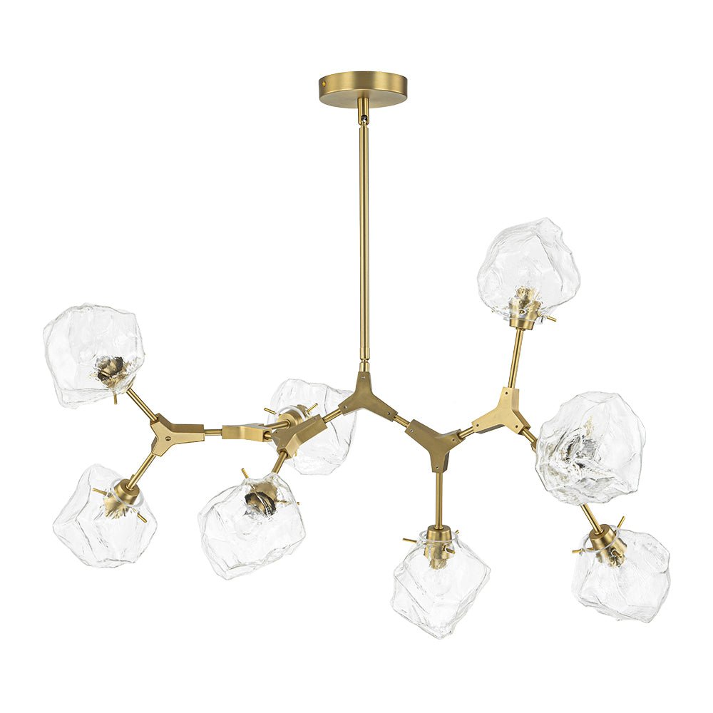 Vatnun Organic Branch Frozen Ice Style Glass Chandelier - Lamp Copper