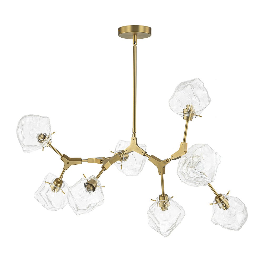 Vatnun Organic Branch Frozen Ice Style Glass Chandelier - Lamp Copper