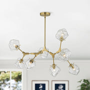 Vatnun Organic Branch Frozen Ice Style Glass Chandelier - Lamp Copper