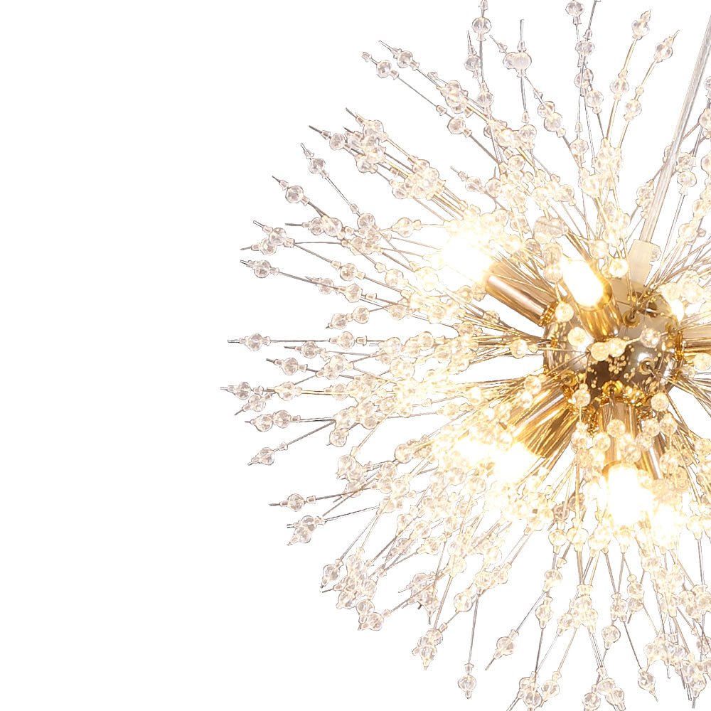 Ildvuvya Cluster Firework Dandelion Brass Metal Pendant Chandelier - Lamp Copper