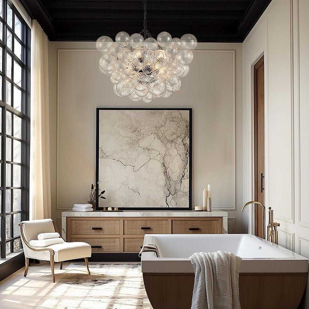 Stellia Bubble Art Brass Chandelier - Lamp Copper