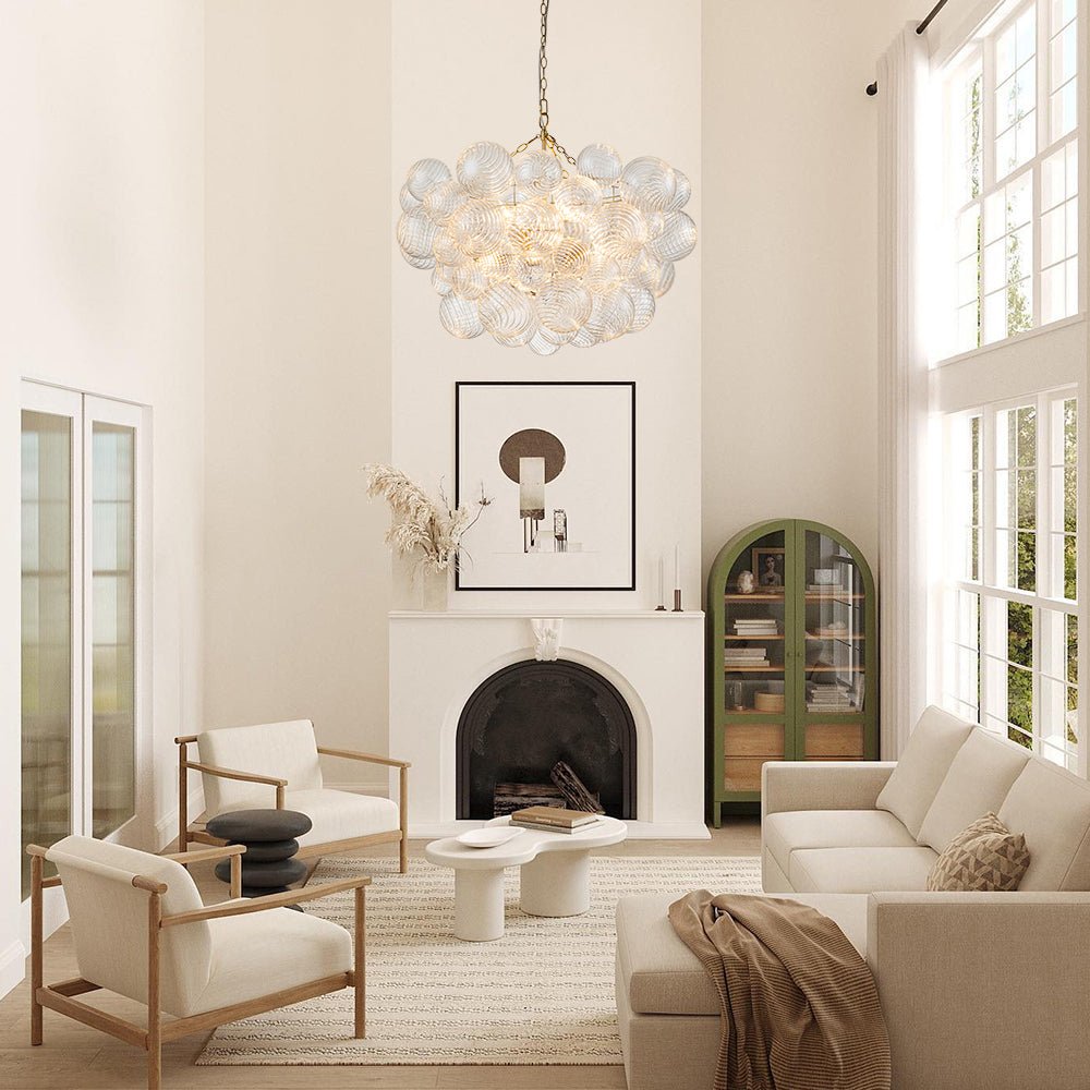 Stellia Bubble Art Brass Chandelier - Lamp Copper