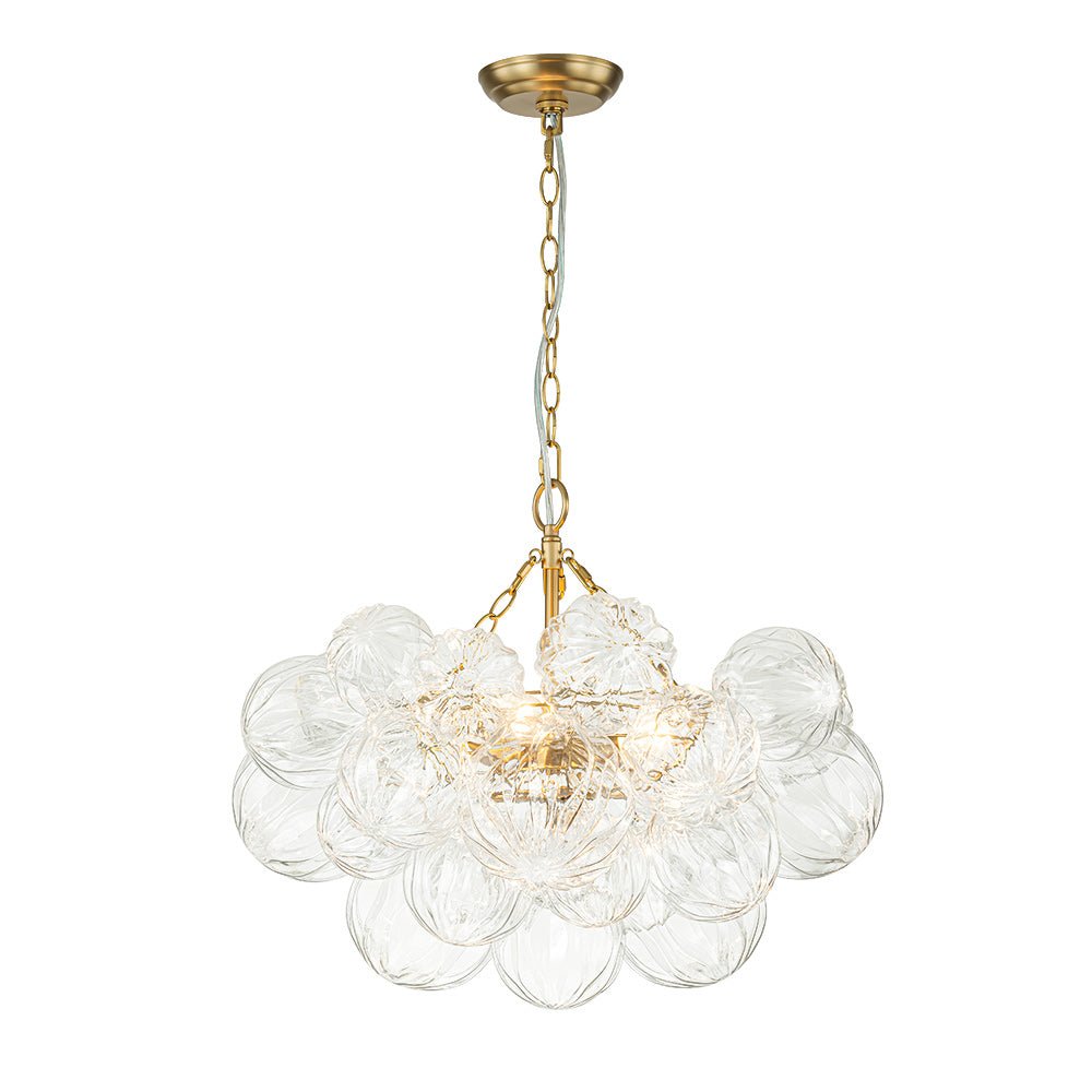 Elorin Texture Globe Bubble Glass Chandelier - Lamp Copper
