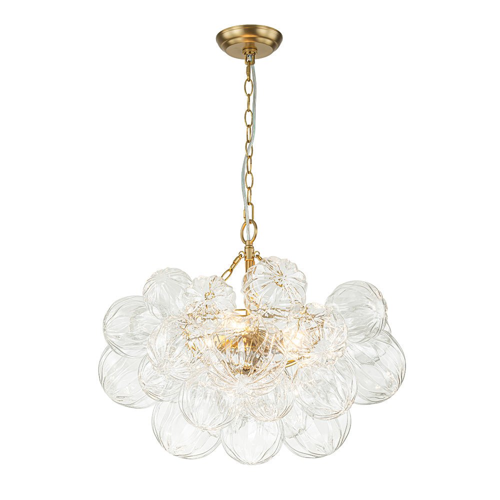 Elorin Texture Globe Bubble Glass Chandelier - Lamp Copper