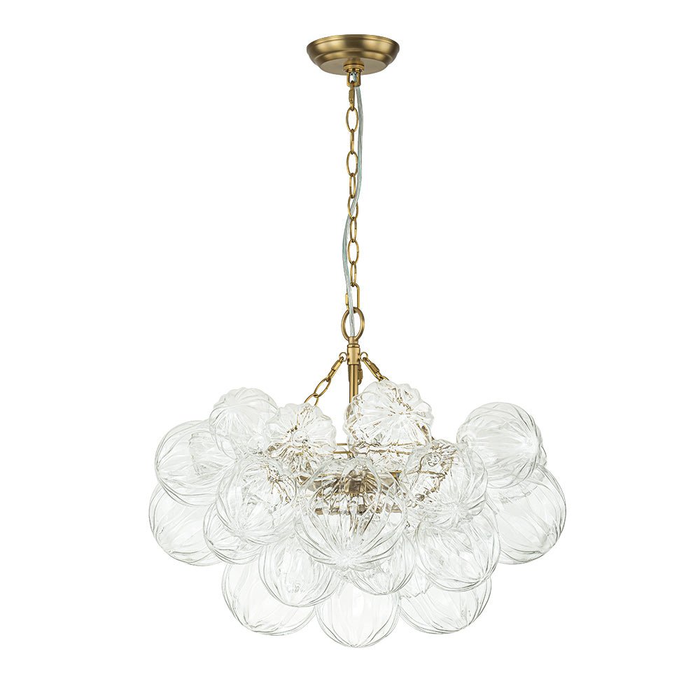 Elorin Texture Globe Bubble Glass Chandelier - Lamp Copper