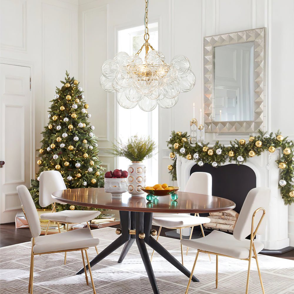 Elorin Texture Globe Bubble Glass Chandelier - Lamp Copper