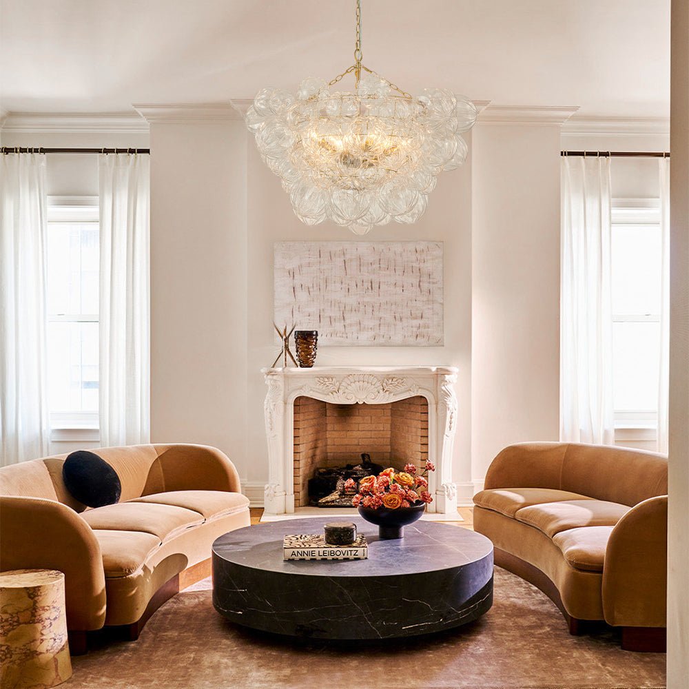 Elorin Texture Globe Bubble Glass Chandelier - Lamp Copper