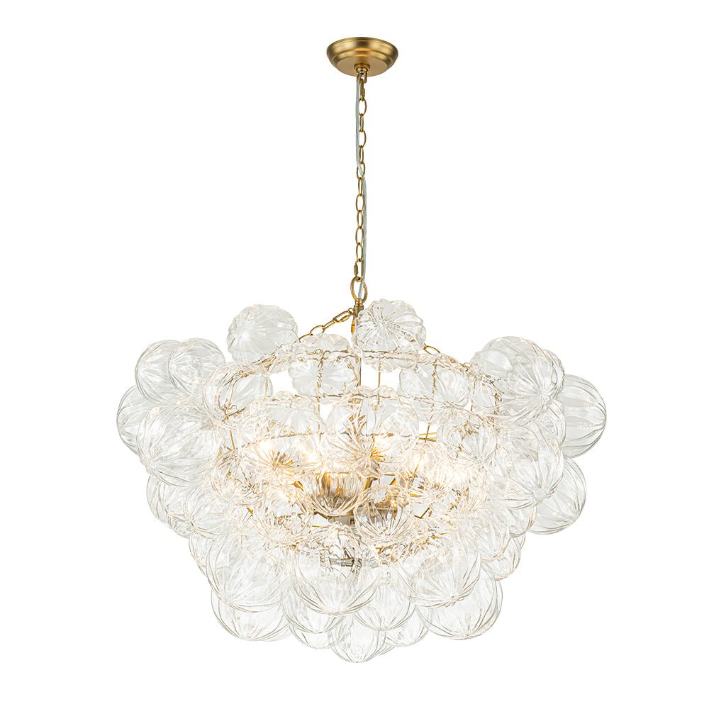 Elorin Texture Globe Bubble Glass Chandelier - Lamp Copper