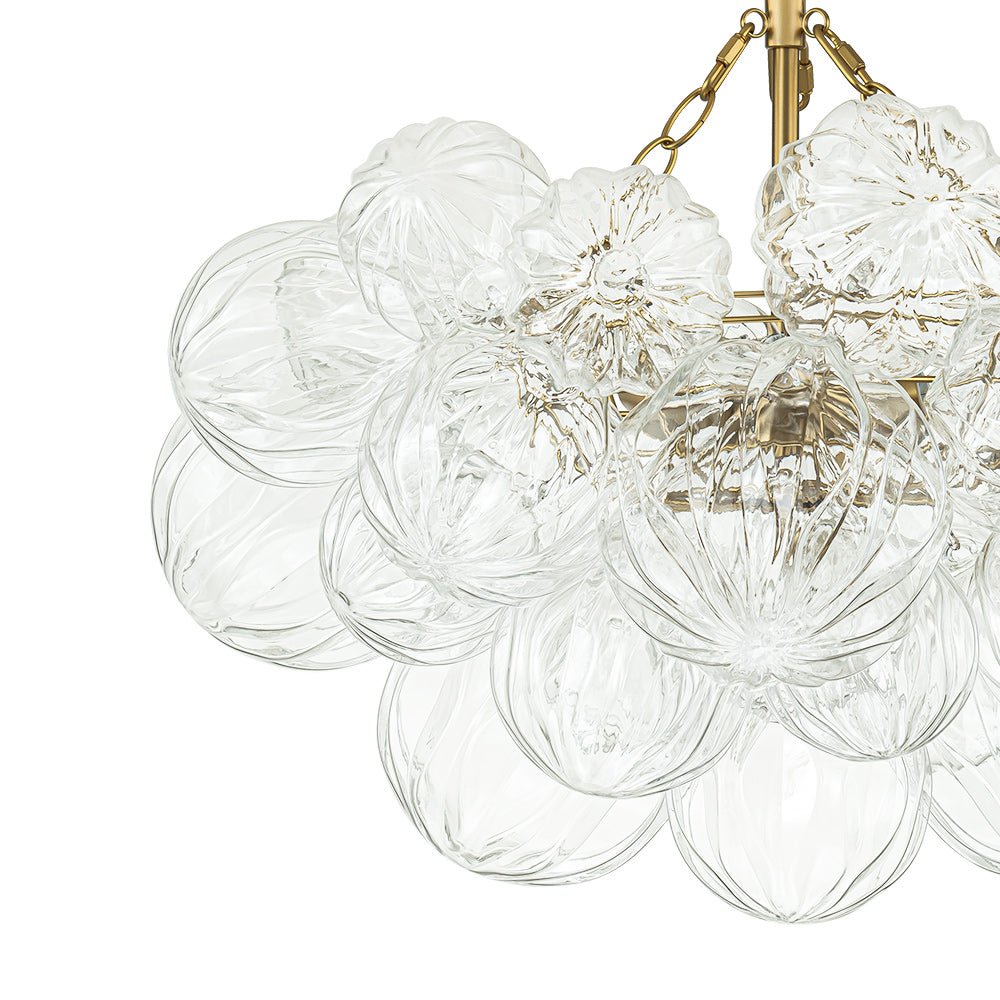 Elorin Texture Globe Bubble Glass Chandelier - Lamp Copper