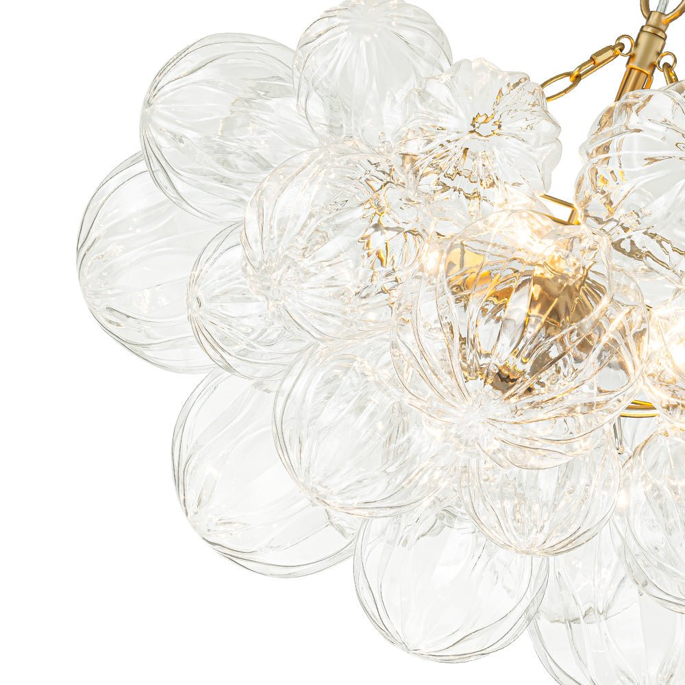 Elorin Texture Globe Bubble Glass Chandelier - Lamp Copper