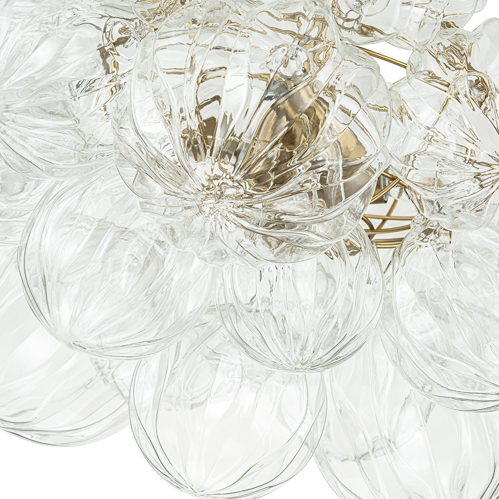 Elorin Texture Globe Bubble Glass Chandelier - Lamp Copper