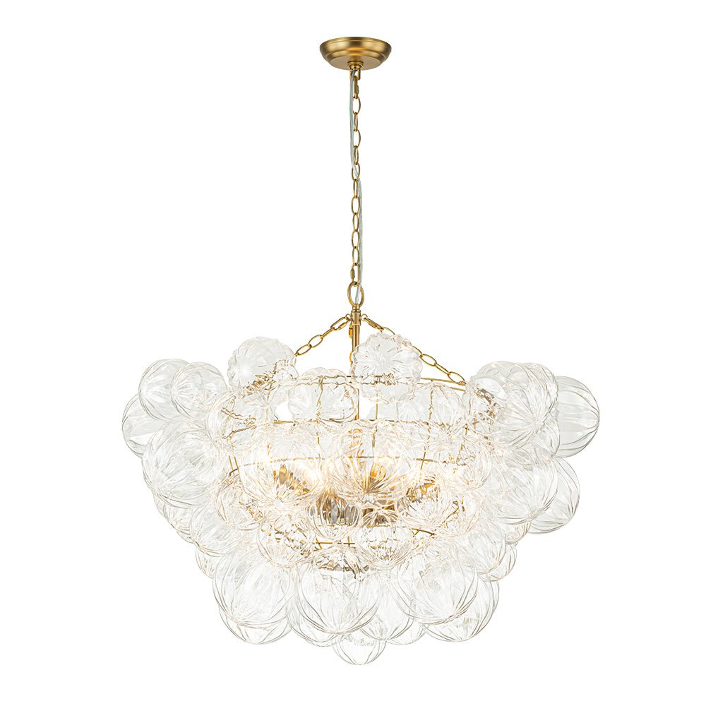 Elorin Texture Globe Bubble Glass Chandelier - Lamp Copper