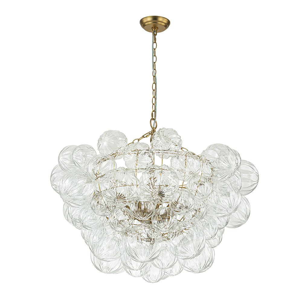 Elorin Texture Globe Bubble Glass Chandelier - Lamp Copper