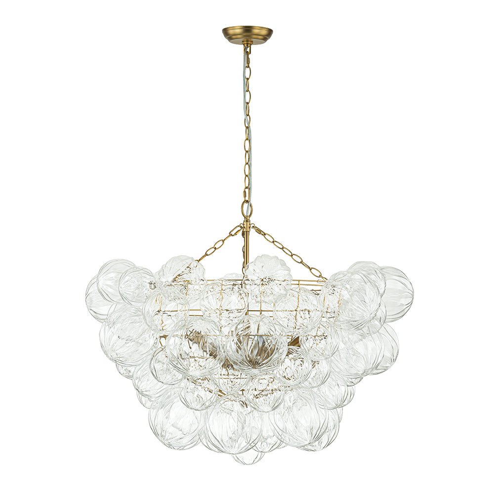Elorin Texture Globe Bubble Glass Chandelier - Lamp Copper