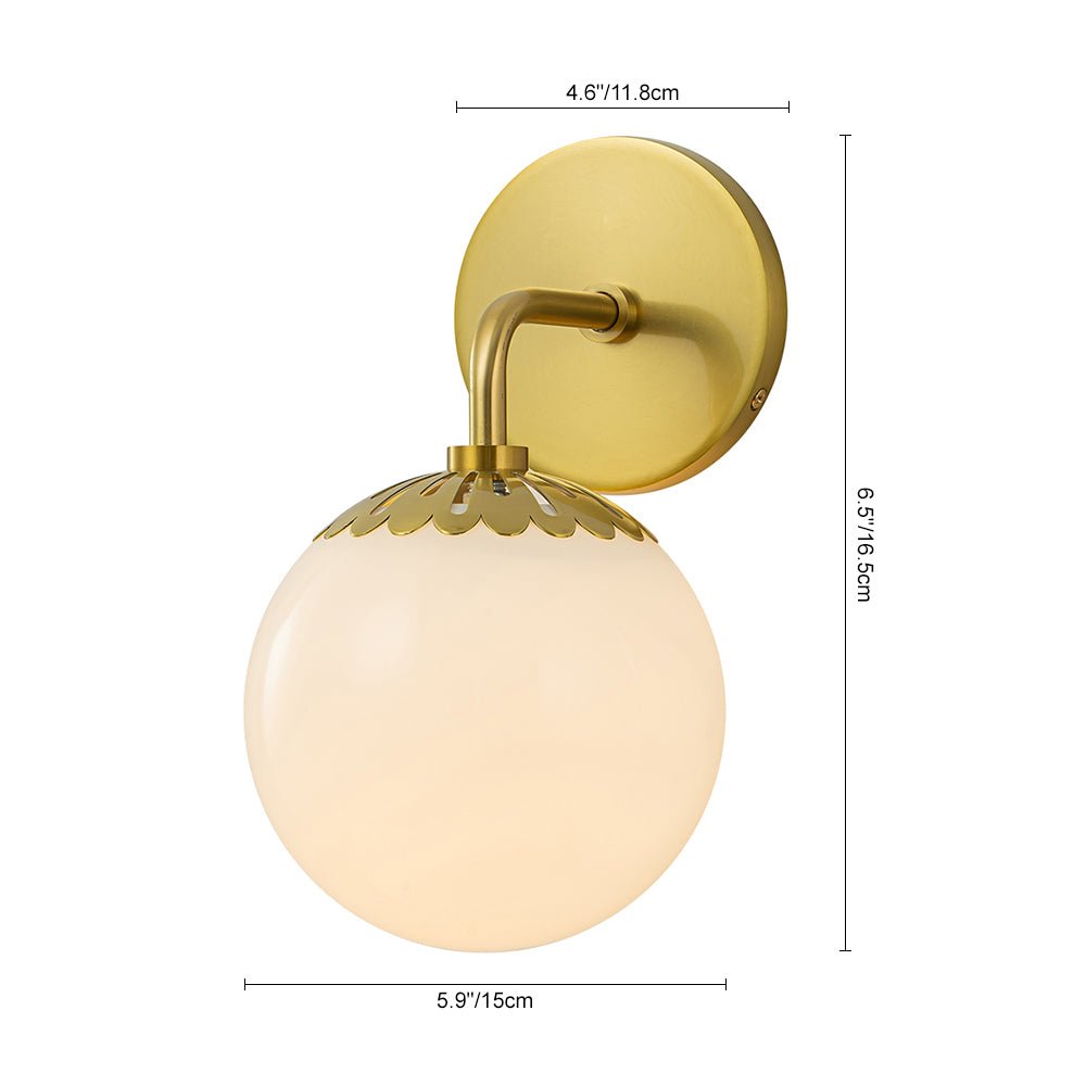 Himinuli Daisy Opal Glass Wall Lamp - Lamp Copper