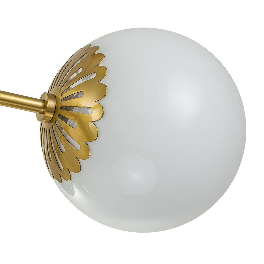 Ostulix Daisy Sputnik Opal Glass Chandelier - Lamp Copper
