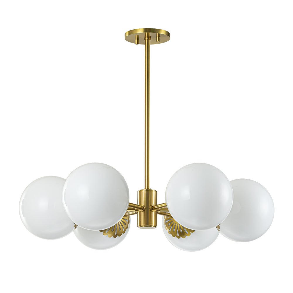 Ostulix Daisy Sputnik Opal Glass Chandelier - Lamp Copper