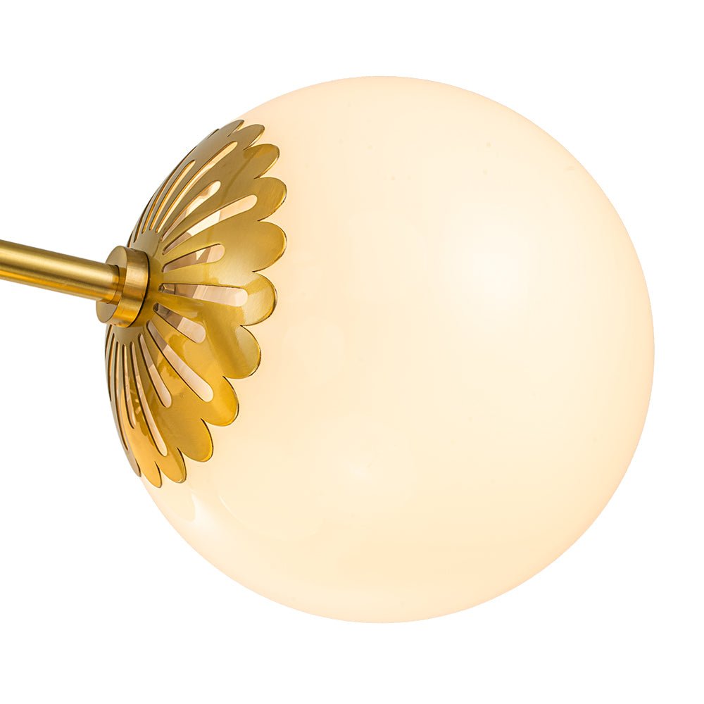 Ostulix Daisy Sputnik Opal Glass Chandelier - Lamp Copper