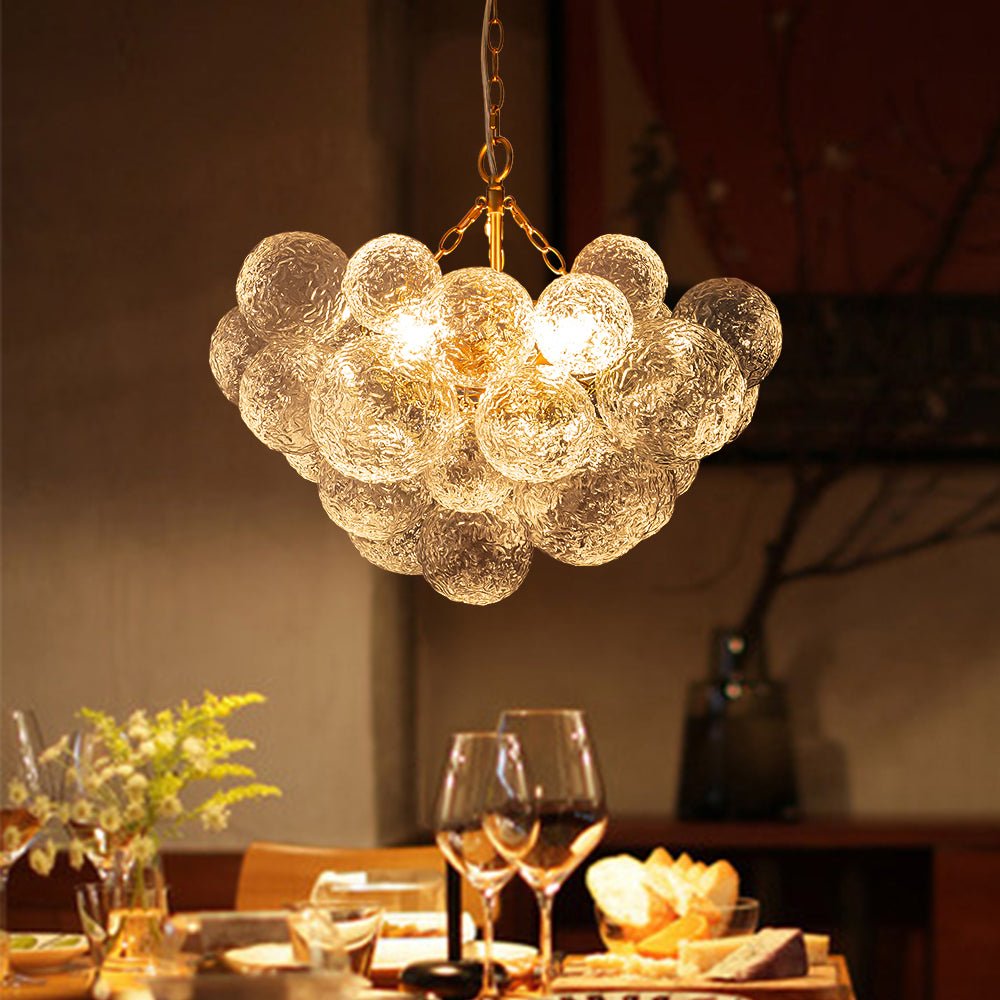 Mjuka Luxe Glass Chandelier - Lamp Copper