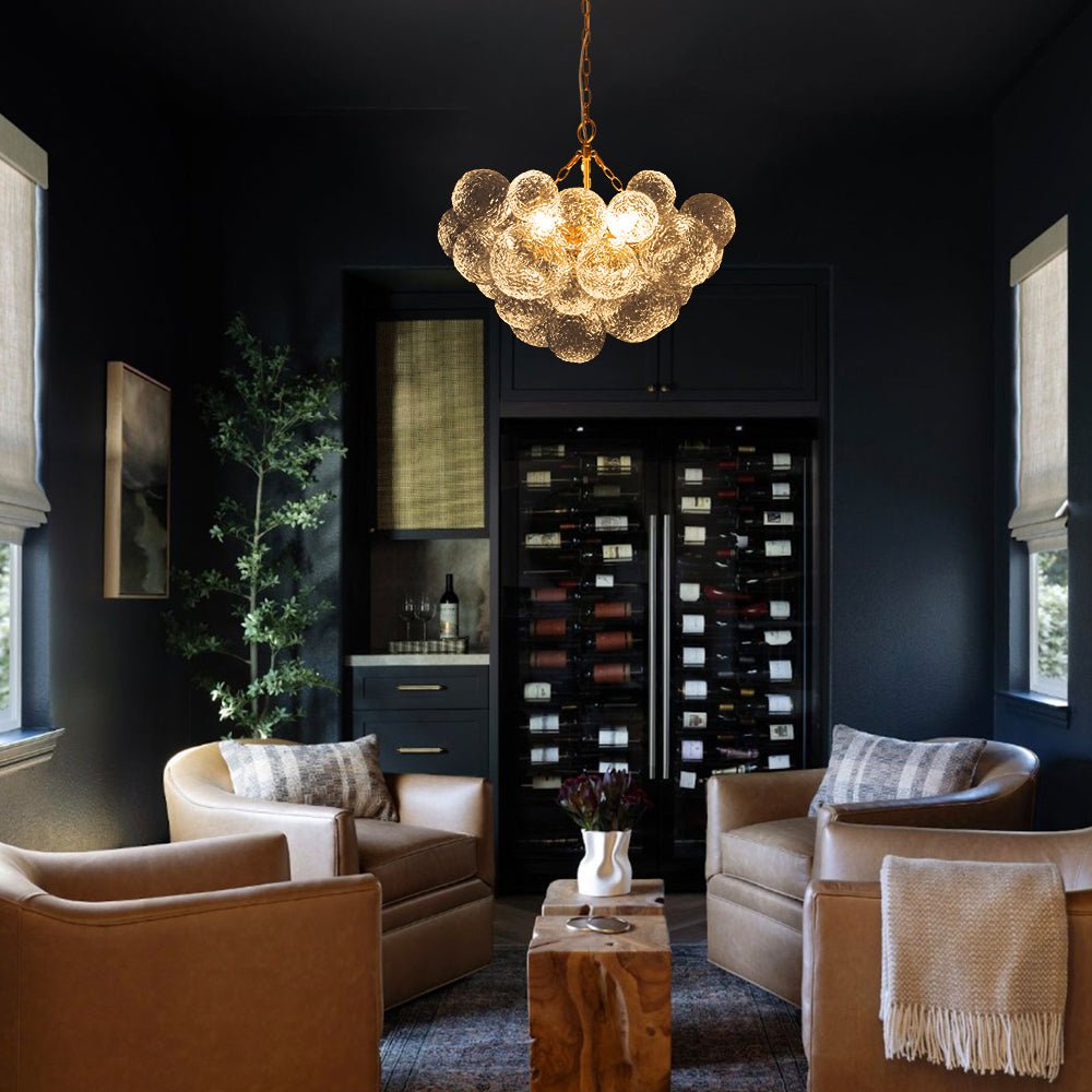 Mjuka Luxe Glass Chandelier - Lamp Copper