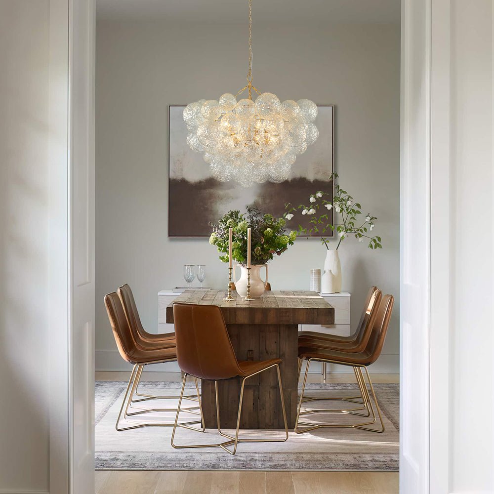 Mjuka Luxe Glass Chandelier - Lamp Copper