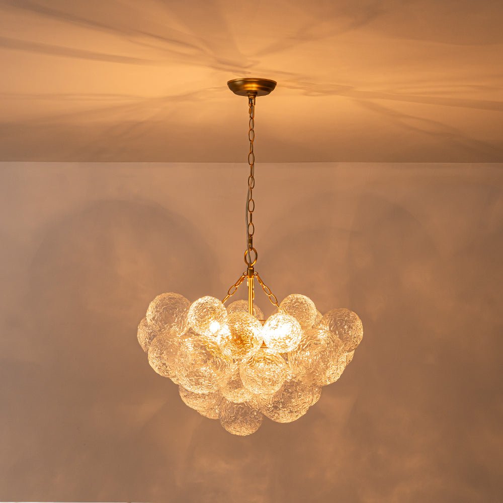 Mjuka Luxe Glass Chandelier - Lamp Copper