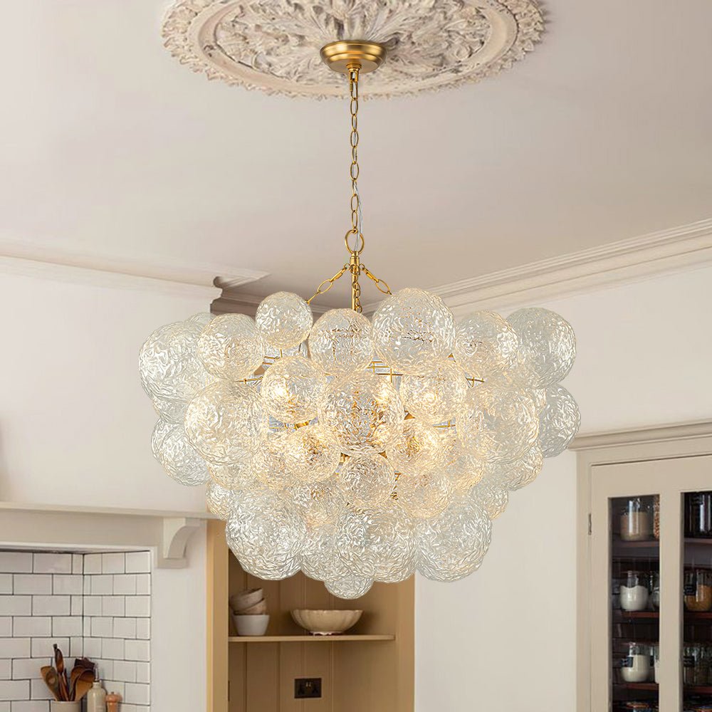 Mjuka Luxe Glass Chandelier - Lamp Copper