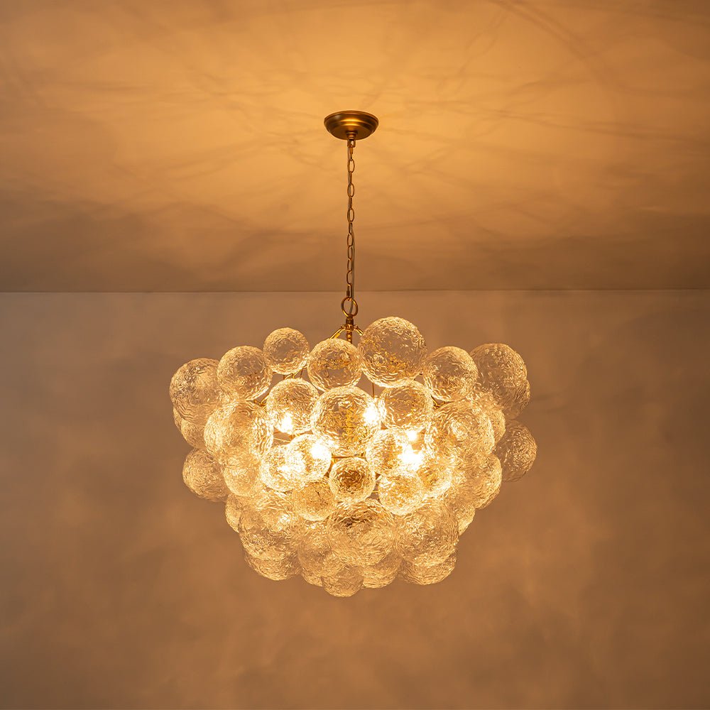 Mjuka Luxe Glass Chandelier - Lamp Copper