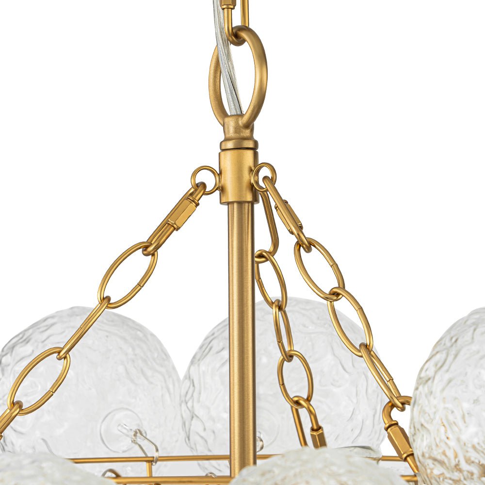 Mjuka Luxe Glass Chandelier - Lamp Copper