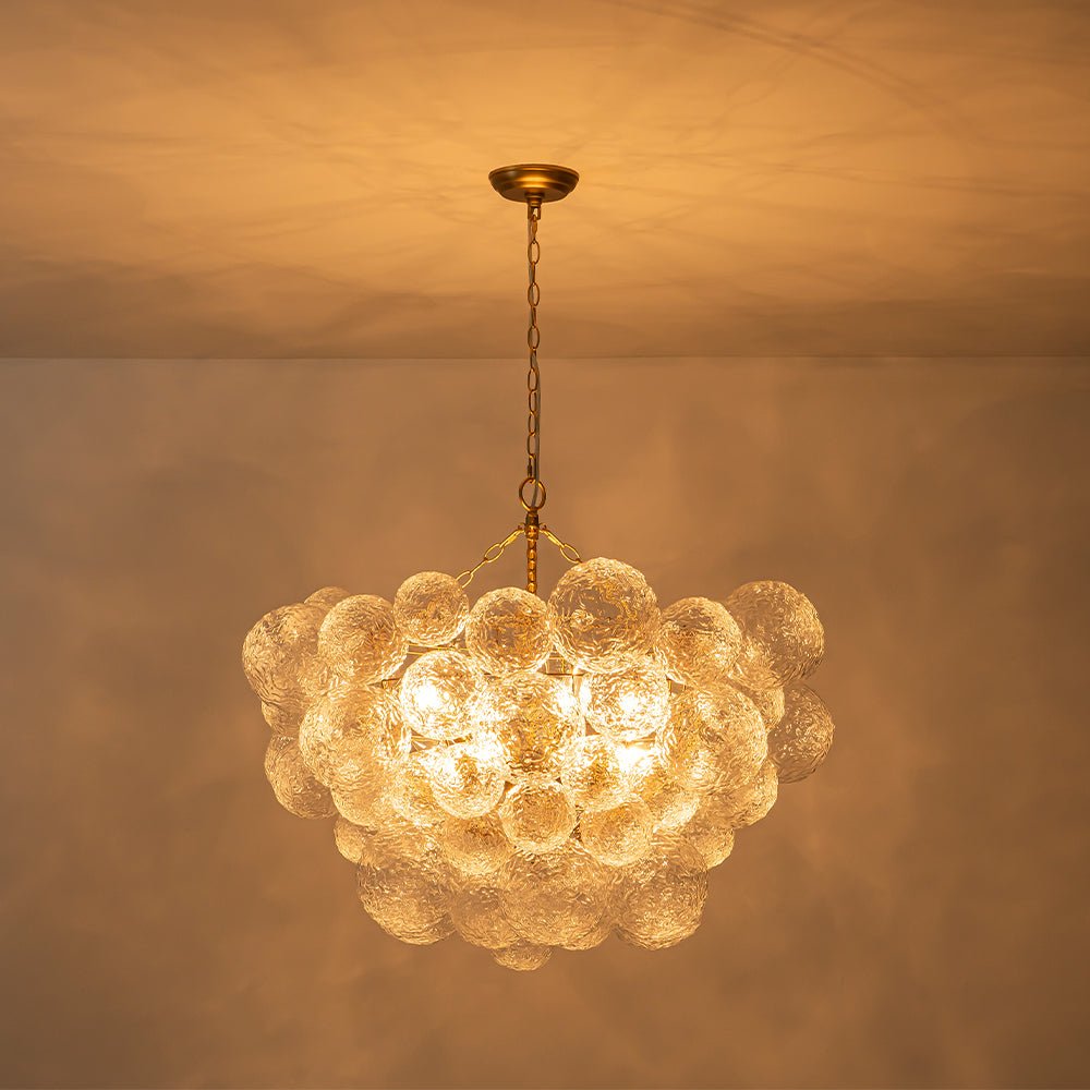 Mjuka Luxe Glass Chandelier - Lamp Copper