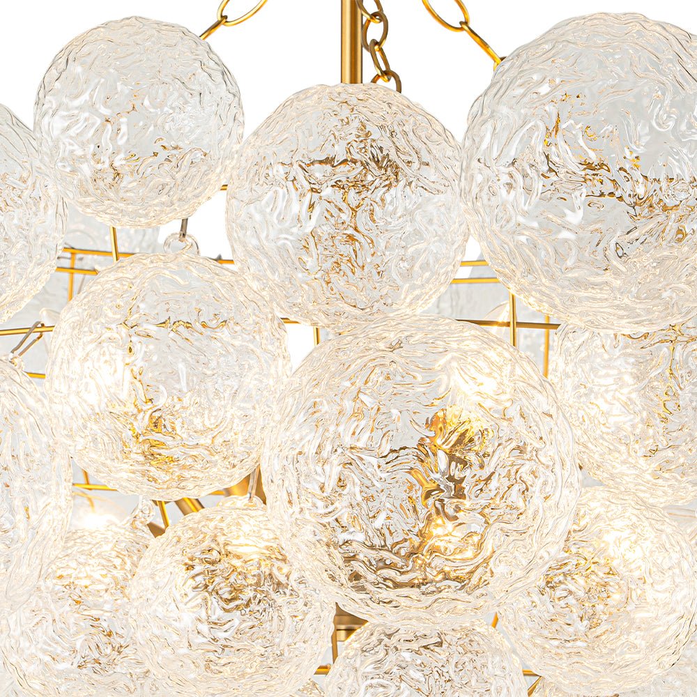 Mjuka Luxe Glass Chandelier - Lamp Copper
