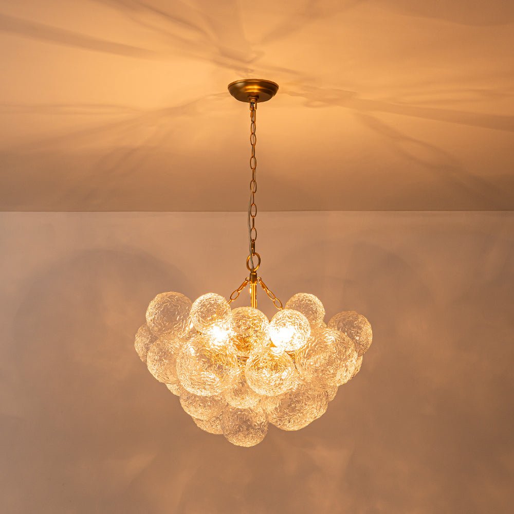 Mjuka Luxe Glass Chandelier - Lamp Copper