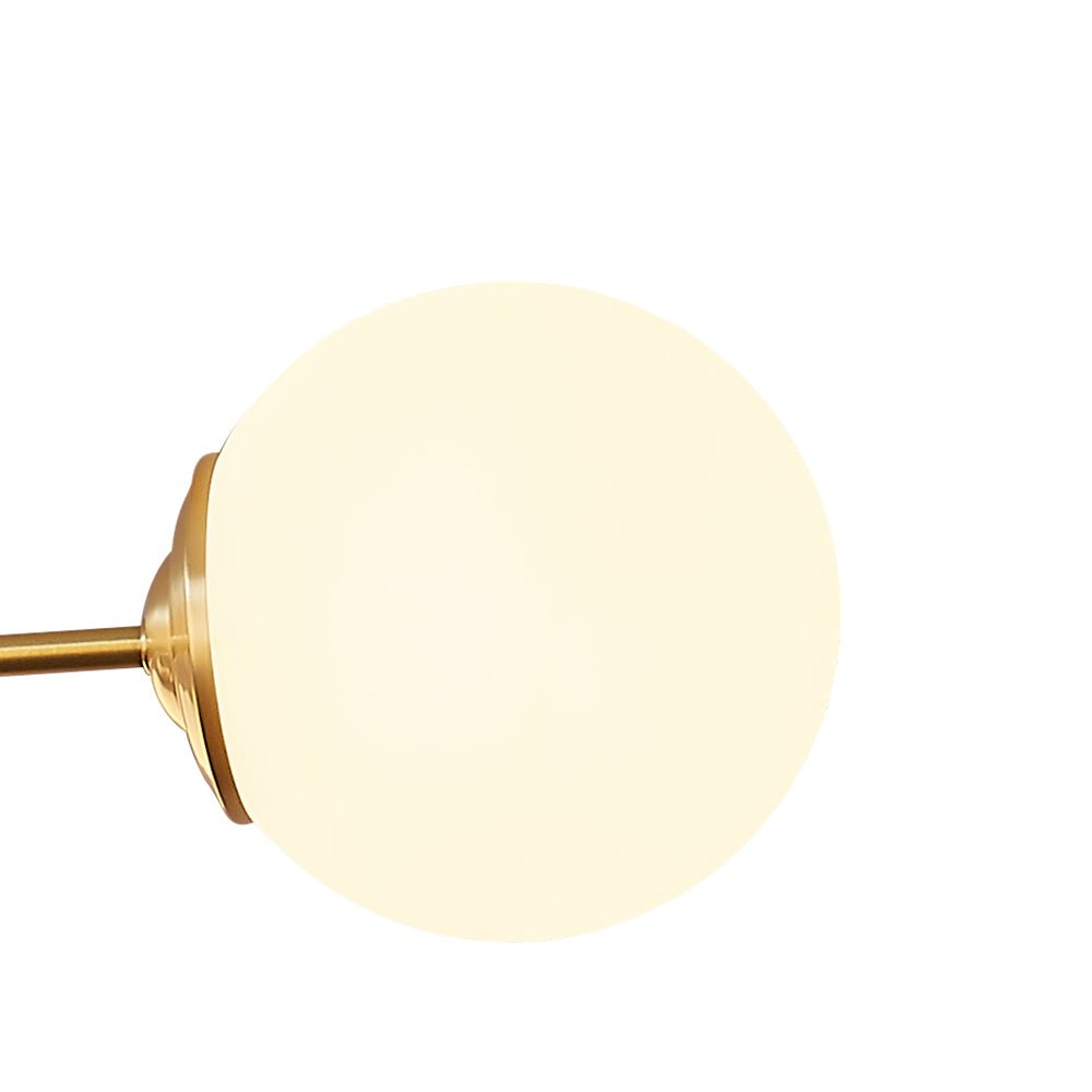 Aevig Minimalist Brass Opal Glass Chandelier - Lamp Copper