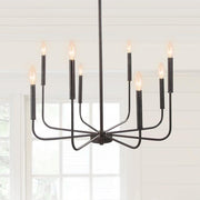 Qvistur Candle Style Metal Chandelier - Lamp Copper