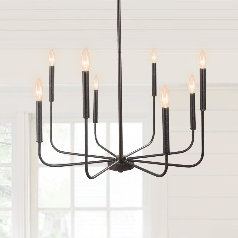 Qvistur Candle Style Metal Chandelier - Lamp Copper