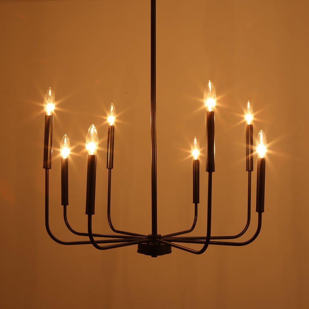 Qvistur Candle Style Metal Chandelier - Lamp Copper