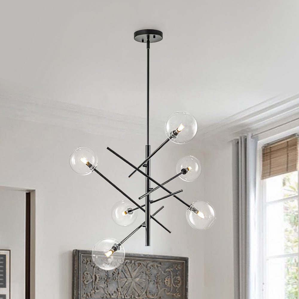 Glitre Celestial Sputnik Glass Chandelier - Lamp Copper