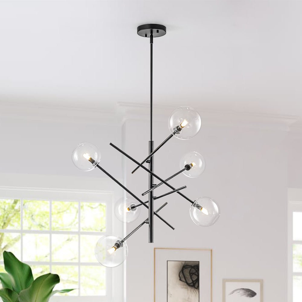 Glitre Celestial Sputnik Glass Chandelier - Lamp Copper
