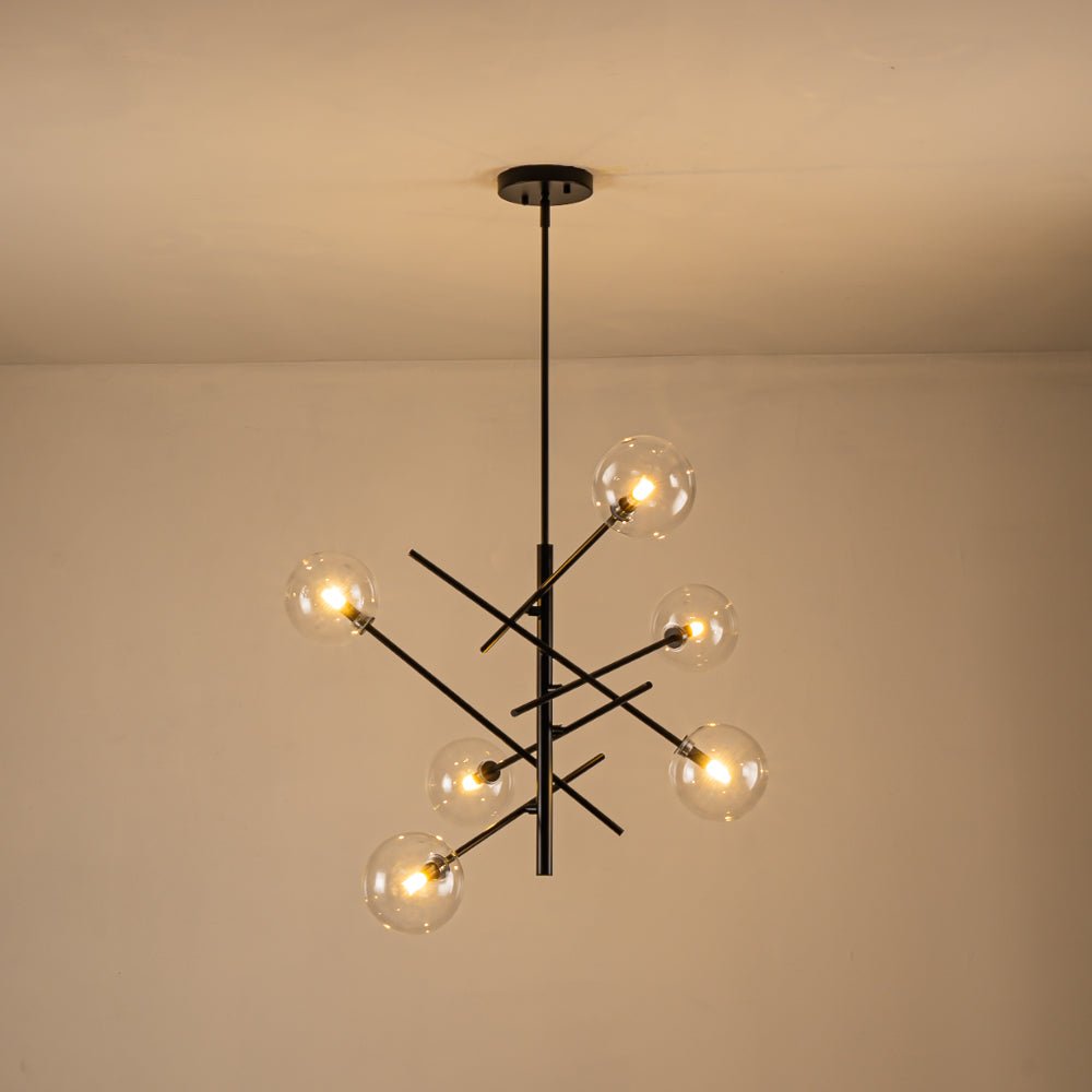 Glitre Celestial Sputnik Glass Chandelier - Lamp Copper