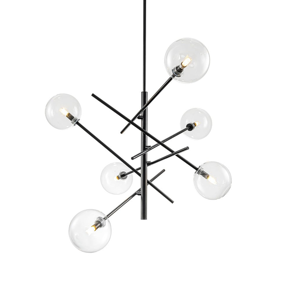 Glitre Celestial Sputnik Glass Chandelier - Lamp Copper