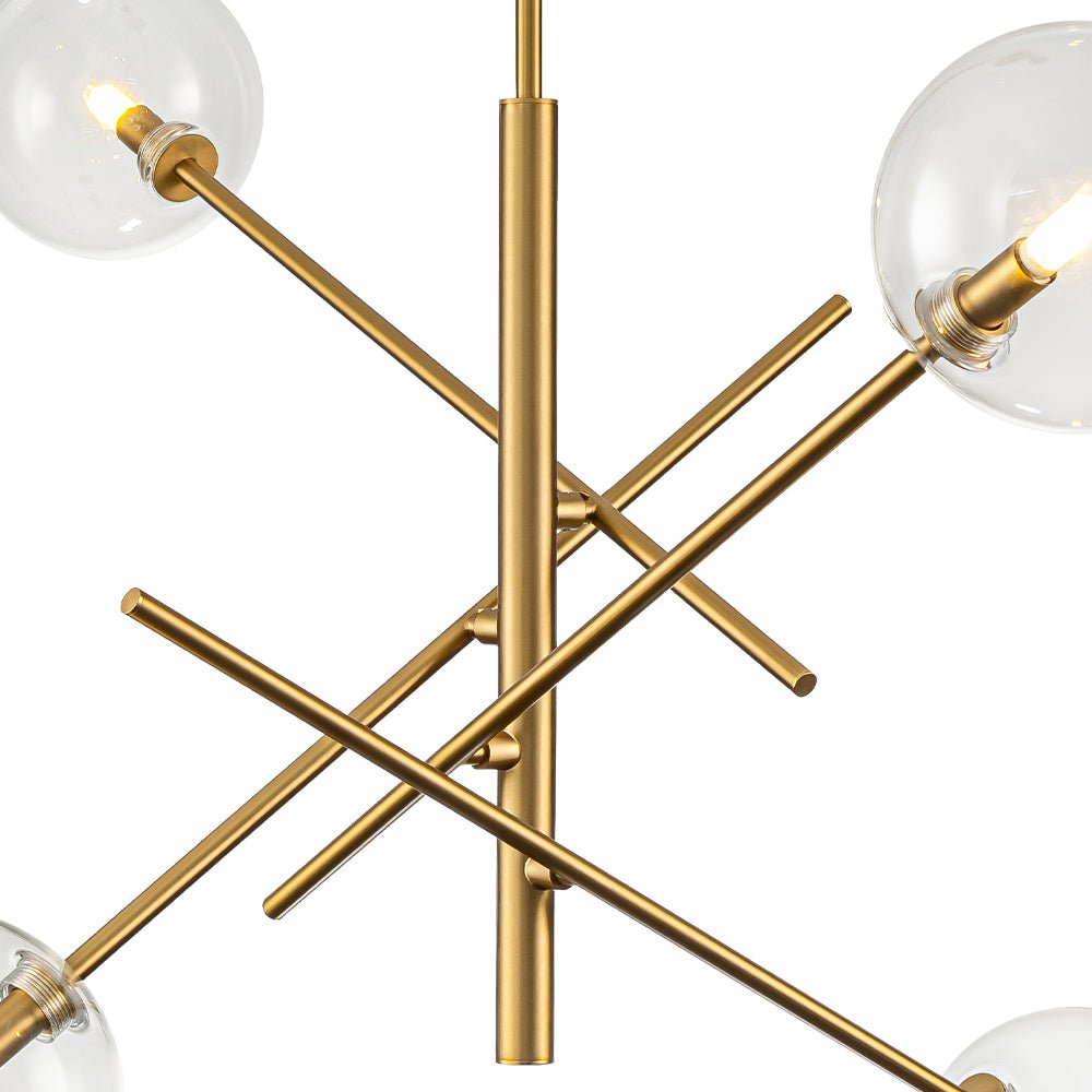 Glitre Celestial Sputnik Glass Chandelier - Lamp Copper